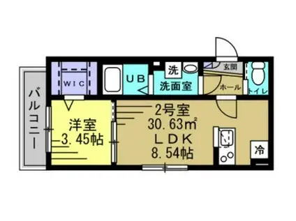 シャイネクス上本郷(1LDK/1階)の間取り写真