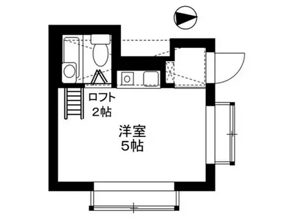 カフーシ蒲田(ワンルーム/2階)の間取り写真