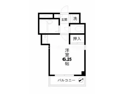 アパートメントNOTO(ワンルーム/2階)の間取り写真