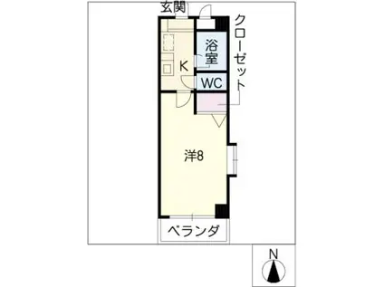 G&P OWAKI(1K/2階)の間取り写真