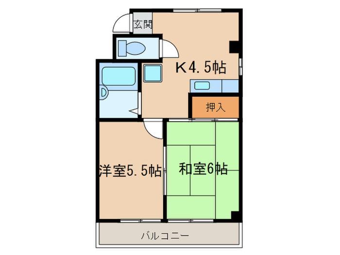 パークハイツ510(2K/3階)の間取り写真