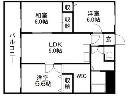 フローラル寿(3SLDK/3階)の間取り写真