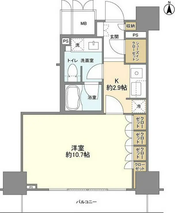 品川タワーフェイス 4階階 間取り