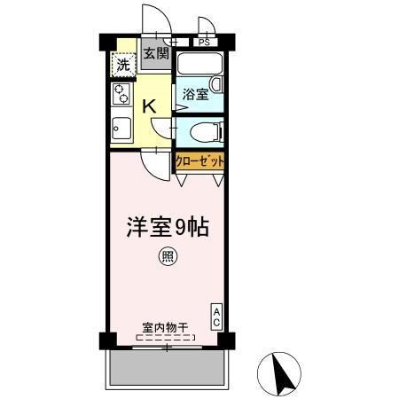 ニューエクセル三宅 F(1K/1階)の間取り写真