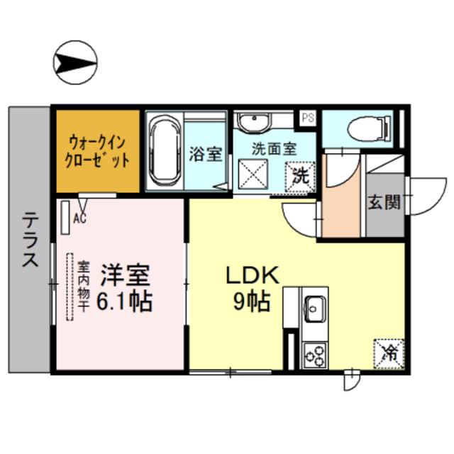 南海泉北線 深井駅 徒歩14分 3階建 築11年(1LDK/1階)の間取り写真