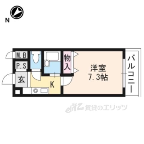 疋田マンションⅡ(1K/1階)の間取り写真