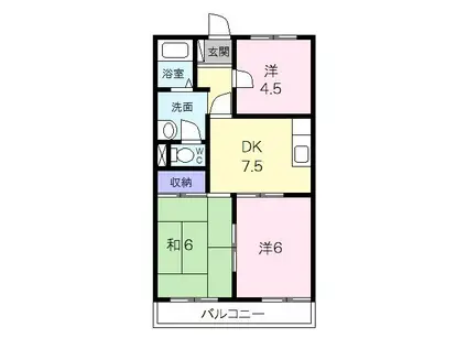 マイフレンド(3DK/2階)の間取り写真