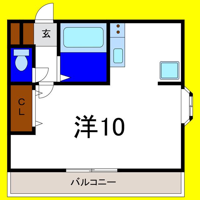 ドリーム館(ワンルーム/3階)の間取り写真