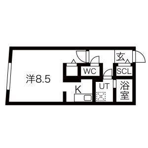G VIVRE 岡崎駅前(1K/1階)の間取り写真
