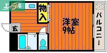 ラ・メール神田(1K/4階)の間取り写真