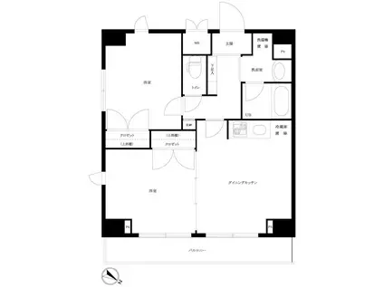 ルーブル三田(2DK/9階)の間取り写真