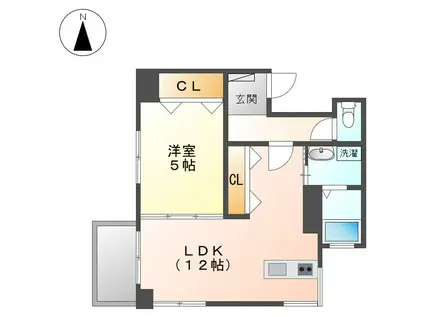 シティハイツ石原(1LDK/9階)の間取り写真