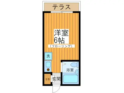 ソネット経堂(ワンルーム/1階)の間取り写真