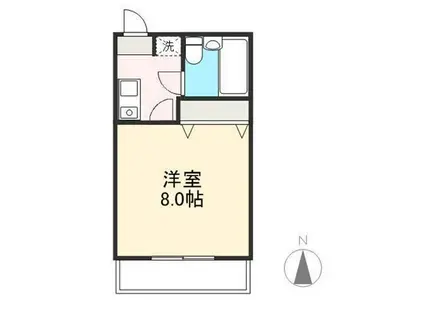 ローテンブルグI(1K/1階)の間取り写真