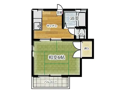 レーベンハウス(1K/2階)の間取り写真