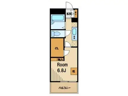 レオパレスメモラブルI(1K/2階)の間取り写真