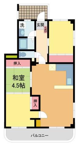 ドゥエリング北夙川(3LDK/2階)の間取り写真