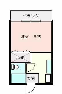 コーポ神明(ワンルーム/1階)の間取り写真