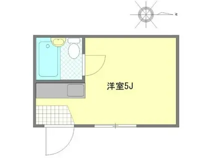 ツバエハイツ(ワンルーム/1階)の間取り写真