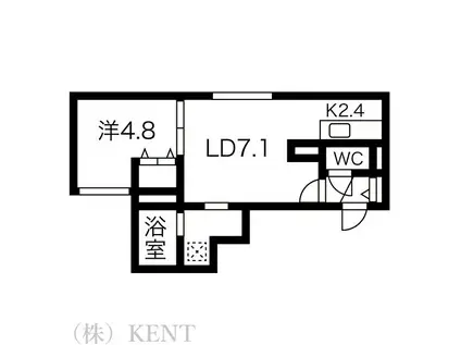 ラフォルテ桑園(1LDK/2階)の間取り写真
