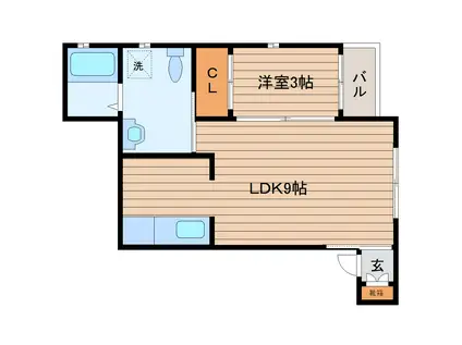 シャーメゾンHS-1(1LDK/1階)の間取り写真