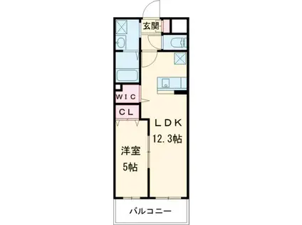 MDIブリサマリーナ花見が浜(1LDK/4階)の間取り写真