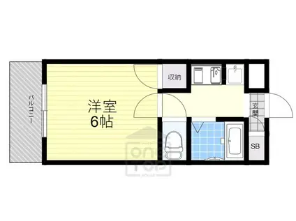 コスモセブン(1K/1階)の間取り写真