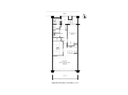 メビウスブレイン軽井沢(2LDK/1階)の間取り写真