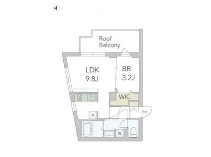 GRANDUO駒沢10(1LDK/3階)の間取り写真