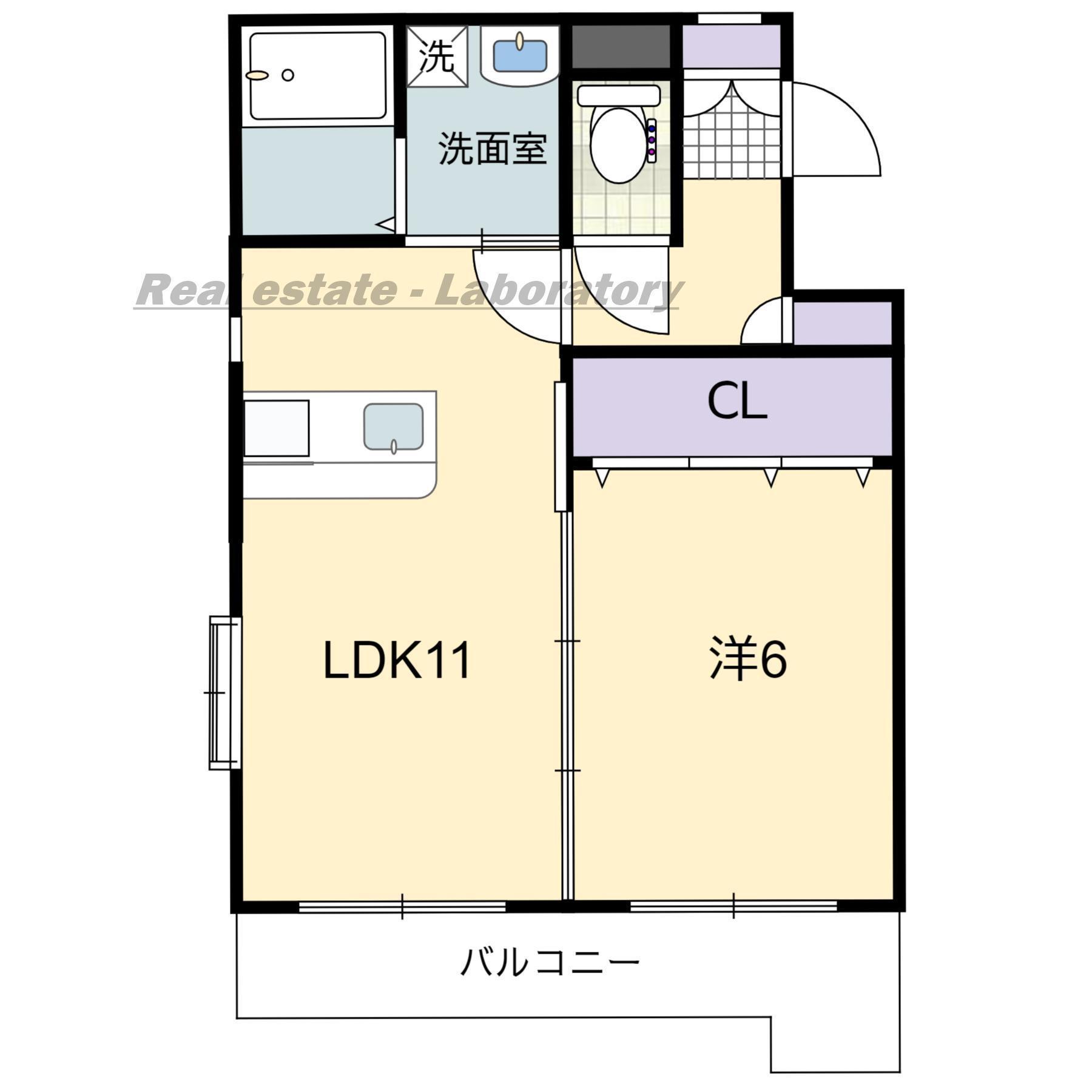 ソフィア船塚(1LDK/1階)の間取り写真