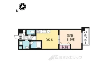 リュミエール(1DK/1階)の間取り写真