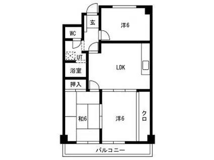 第2グリーンハイツ松縄(3LDK/1階)の間取り写真