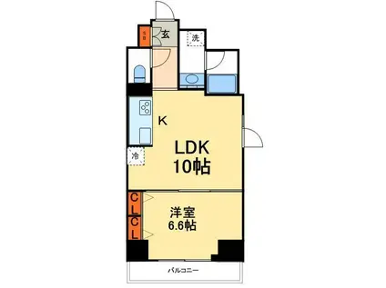 アーバネックス秋葉原イースト(1LDK/4階)の間取り写真