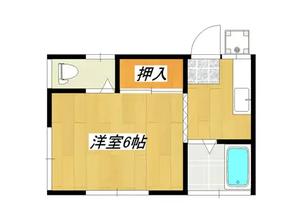 きよいコーポ(1K/2階)の間取り写真