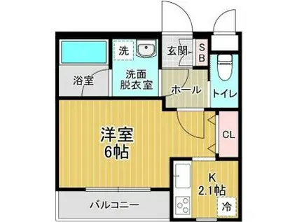 RICHESSE KARASUYAMA リシェスカラスヤマー(1K/3階)の間取り写真