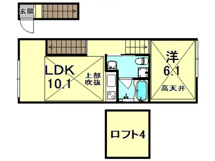 OHGIソラノマ(1LDK/2階)の間取り写真