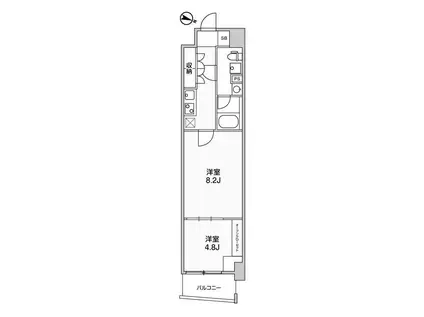 WEAVE BASE ITABASHI HONSHO(2K/2階)の間取り写真