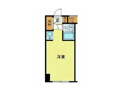 ハローレジデンス西葛西(ワンルーム/2階)の間取り写真