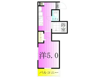 TIZ CARROTティーズキャロット(1K/1階)の間取り写真