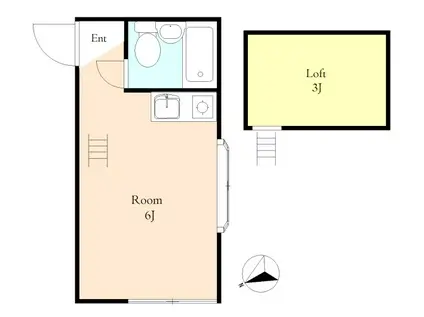 エクレール成増(ワンルーム/2階)の間取り写真