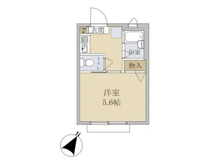 MAT-K(1K/2階)の間取り写真