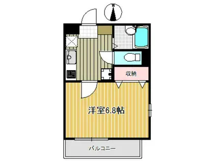 カレッジハウス15(1K/2階)の間取り写真