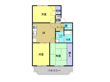 Y&M美女木(3DK/3階)の間取り写真