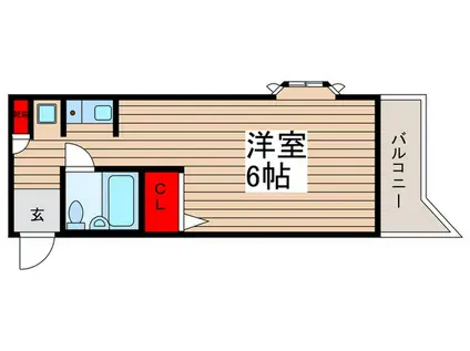 ラレーブ津田沼IV(ワンルーム/3階)の間取り写真