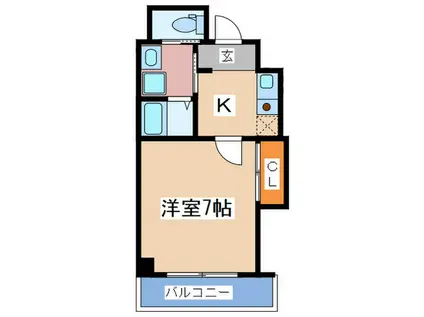 TERRACERESIDENCE梅田東(1K/7階)の間取り写真