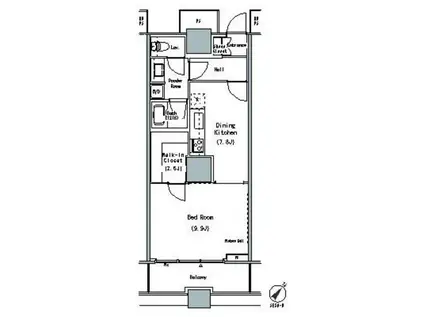 THE TOKYO TOWERS MID TOWER ザ・東京タワーズ(1DK/16階)の間取り写真