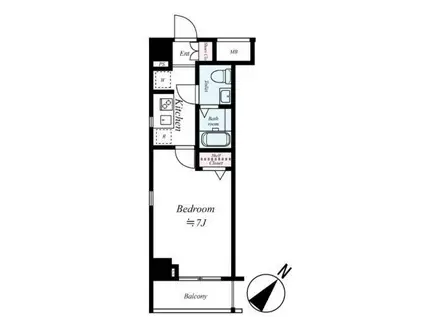ミリオンステーションプラザ鶴見市場(1K/1階)の間取り写真