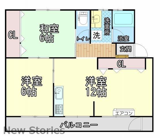 林マンション(2DK/3階)の間取り写真