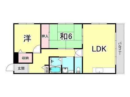 マニーフィコ&アルファー(2LDK/3階)の間取り写真