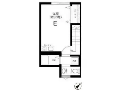 SUNDANCE(ワンルーム/2階)の間取り写真